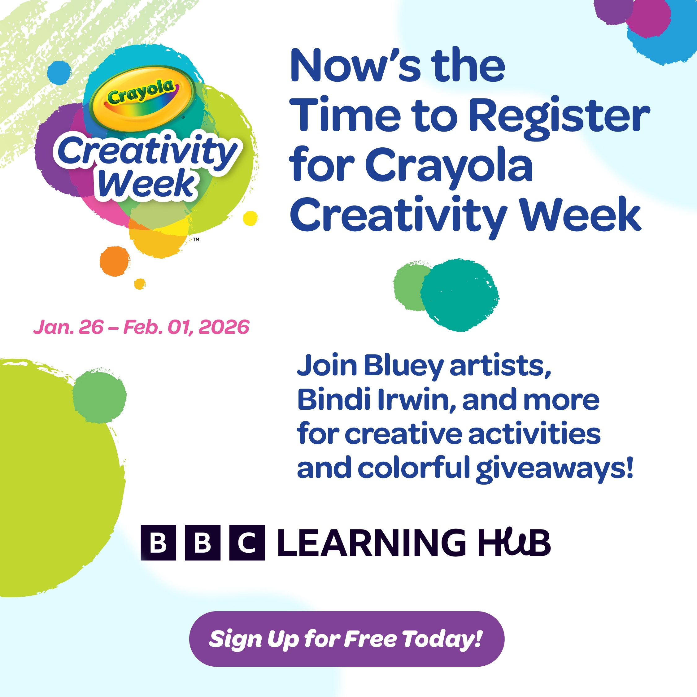 register for crayola creativity week