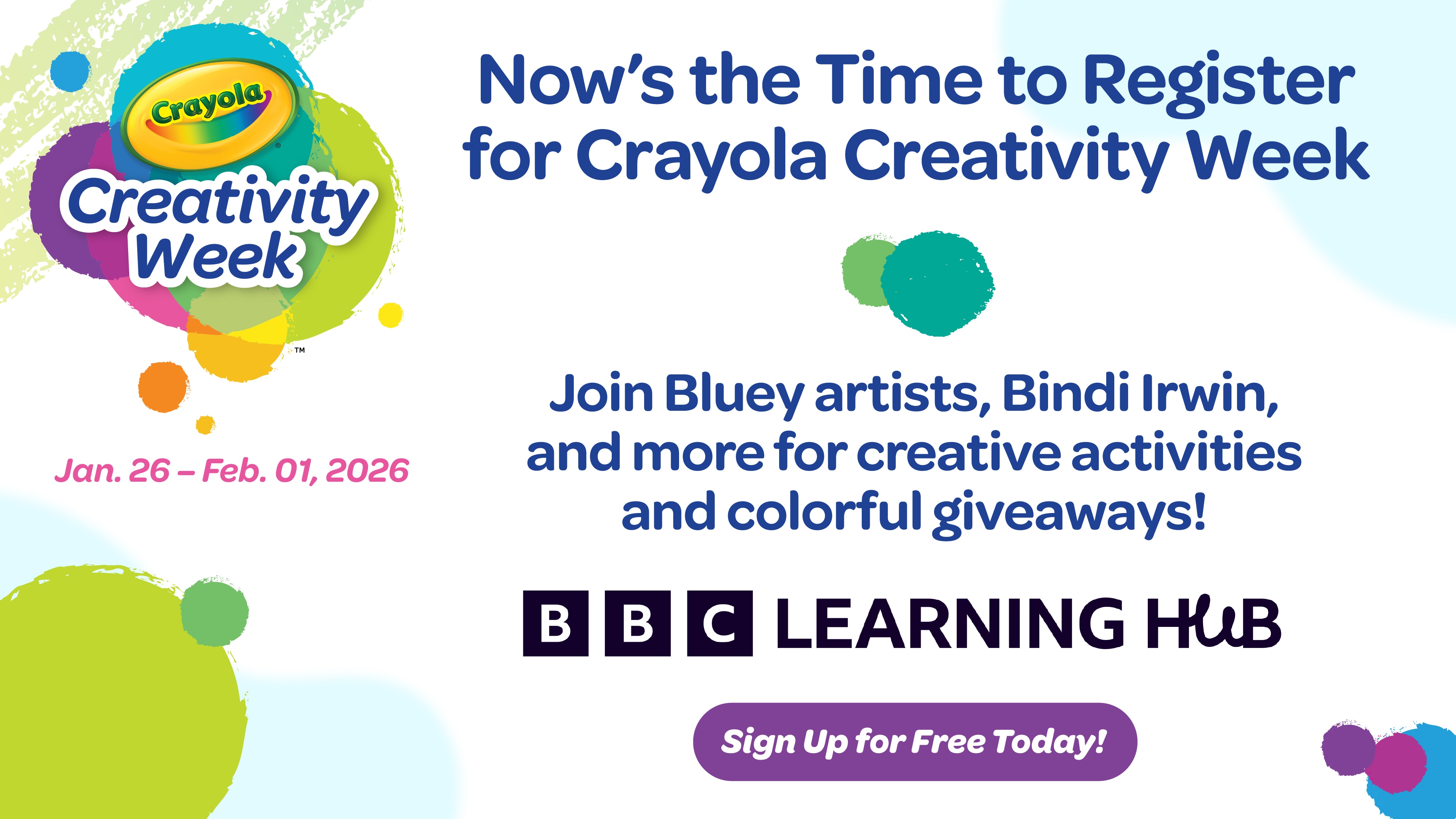 register for crayola creativity week